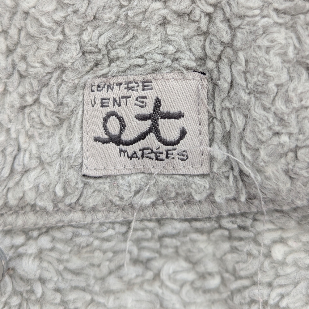 Adorable Girls' Cozy Gray Zip-Front Sherpa Jacket with Hood - Picture 7 of 16